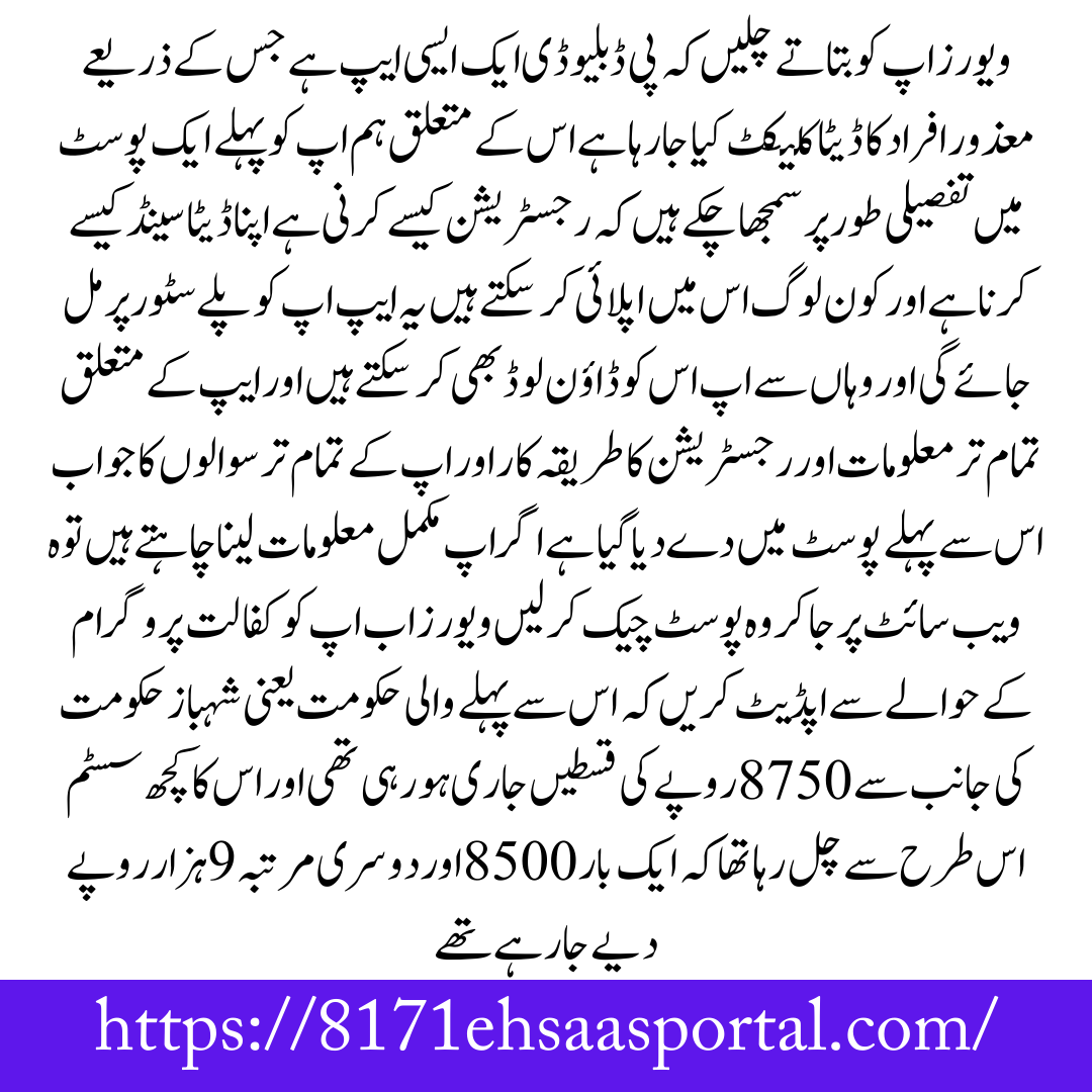 BISP 9000 Online Apply Benazir Kafalat Bank System
